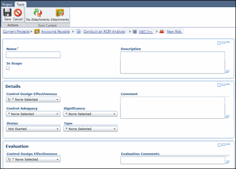 IAP - Offline  - Risk Form