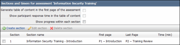 AM 4.0 - Sections and Timers - List