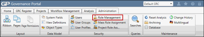 Navigation Role Management