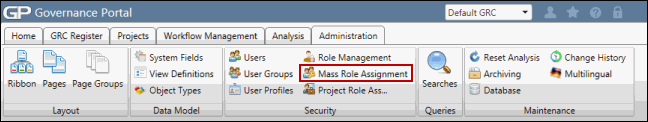 Mass Role Assignment Navigation