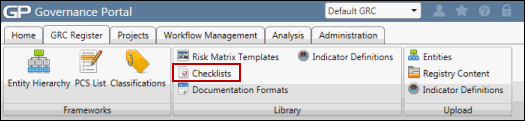 Checklists Navigation