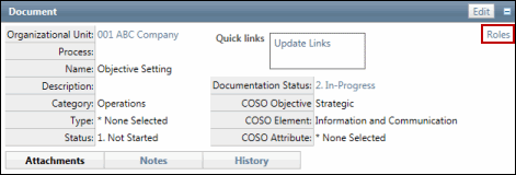 Document List - Roles