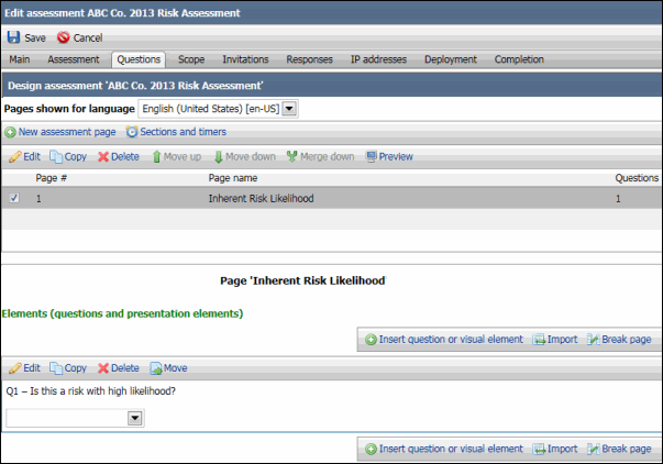 AME- Add an Object Based Assessment - Questions Tab