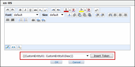 AME - Insert Token Text Visual Element