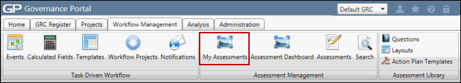 My Assessments - Navigation