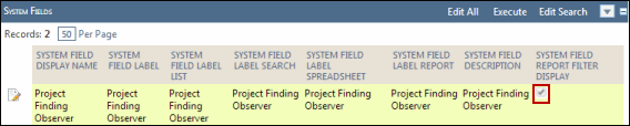 GP - Findings Observer - System Fields