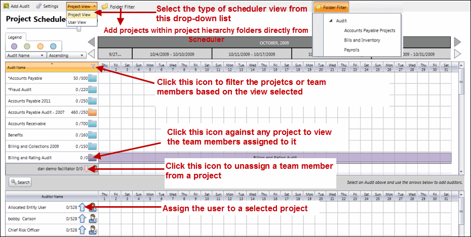 scheduler project view