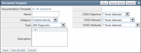 Document Template Form